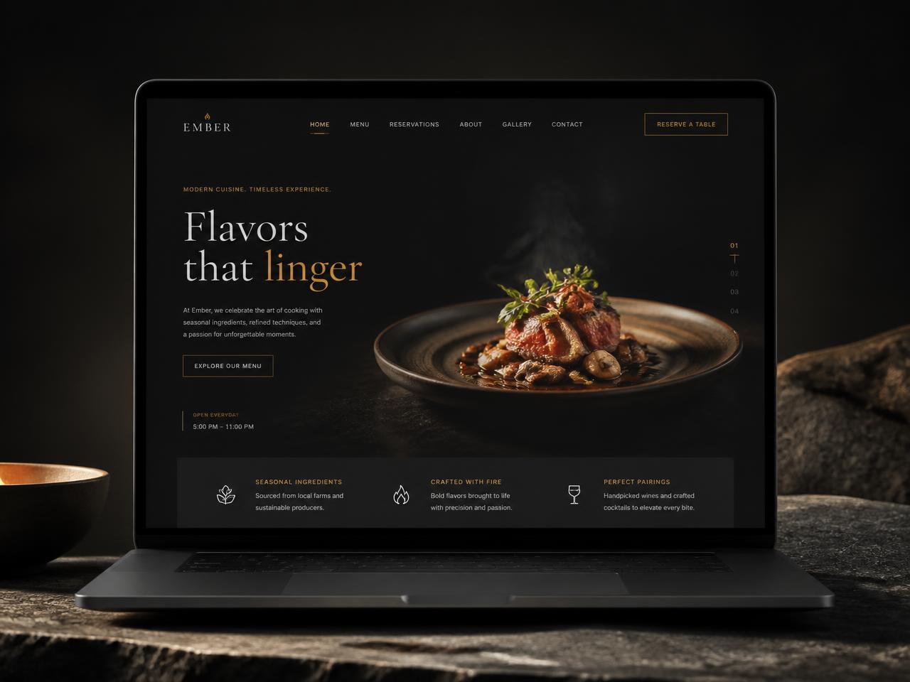 Ember website design by Arcline Digital Agency